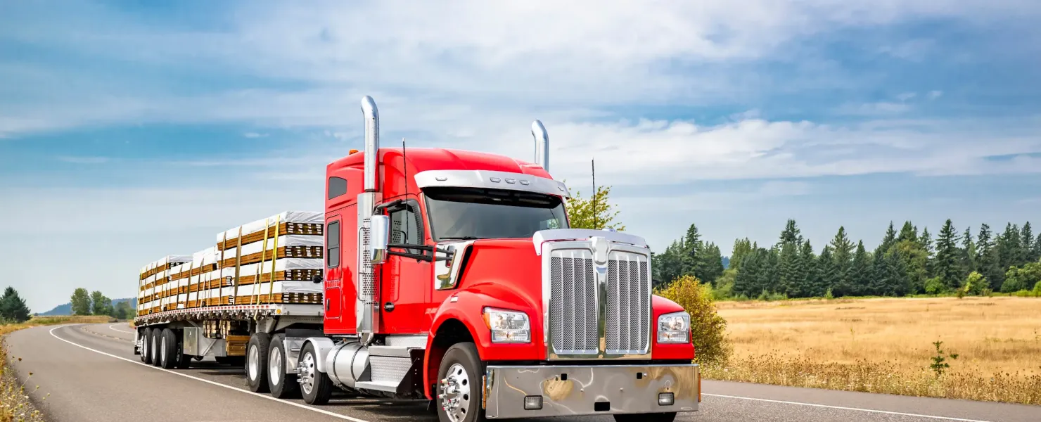 ACF specialized freight management truck transporting industrial equipment 